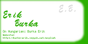 erik burka business card
